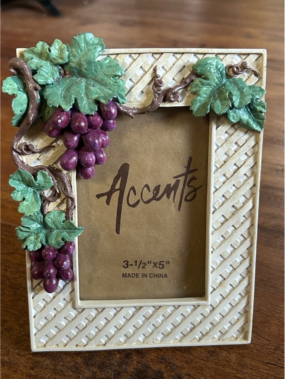 Accents Decorative Picture Frame with Grape Vine Design